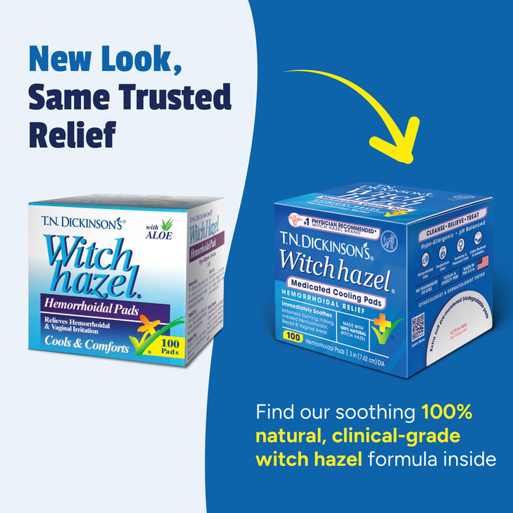 T.N. Dickinsons Medicated Cooling Pads with Witch Hazel and Aloe