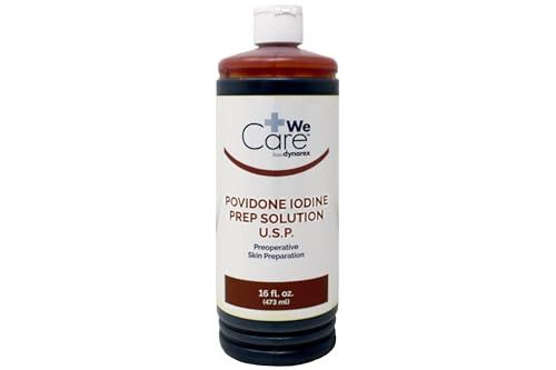Dynarex Povidone Iodine Prep Solution USP, Effective Topical Antiseptic for Skin