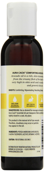 Aura Cacia Natural Skin Care Oil, Avocado, 4 Fluid Ounce