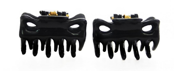 Caravan Ext Tiny Traditional Flair Hair Claws In Black Pair