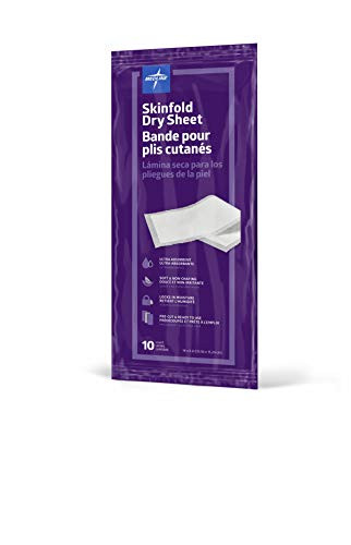 Medline Skinfold Dry Sheet, Skin Moisture Management, Soft, Non-Chafing, Pre-Cut