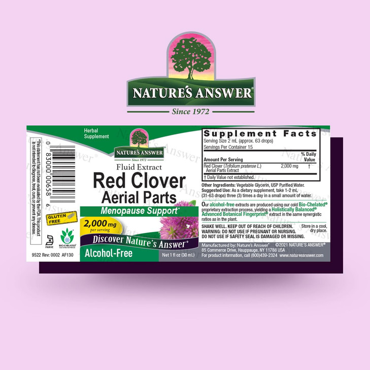 Nature's Answer Red Clover Extract 1 Ounce
