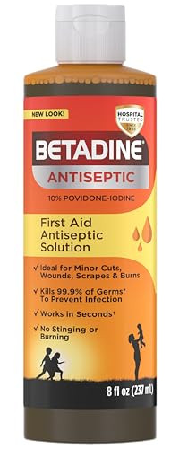 Betadine Antiseptic First Aid Solution, Povidone-Iodine 10%, Infection