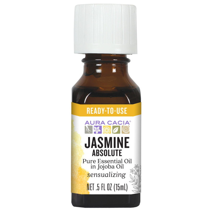 Precious Essentials Oil Jasmine Absolute w/Jojoba Aura Cacia 0.5 oz Oil