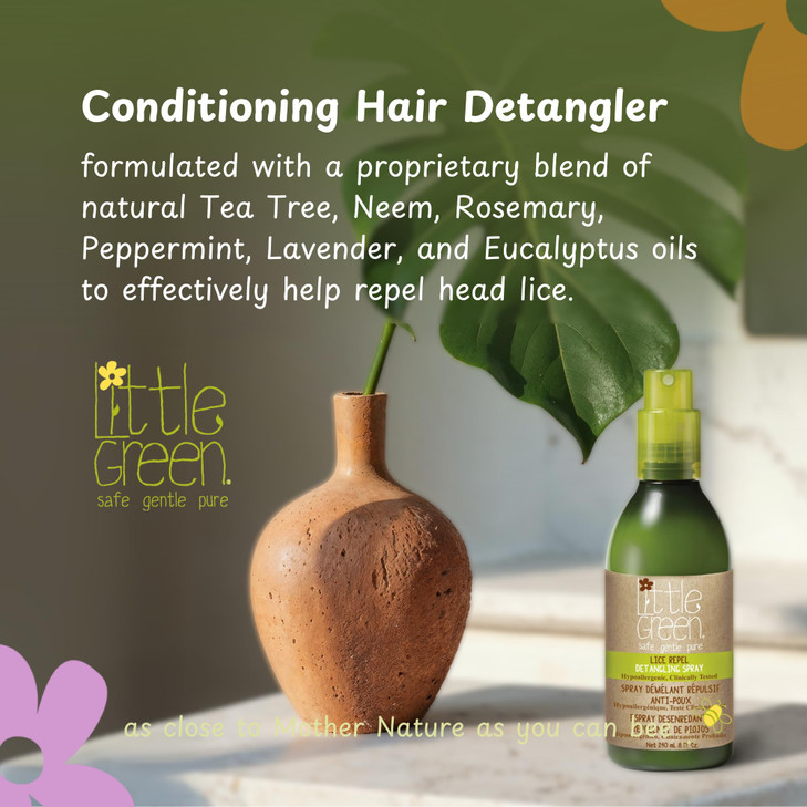 Little Green Kids Lice Guard Detangling Spray, Hair Detangler For Kids, Lice