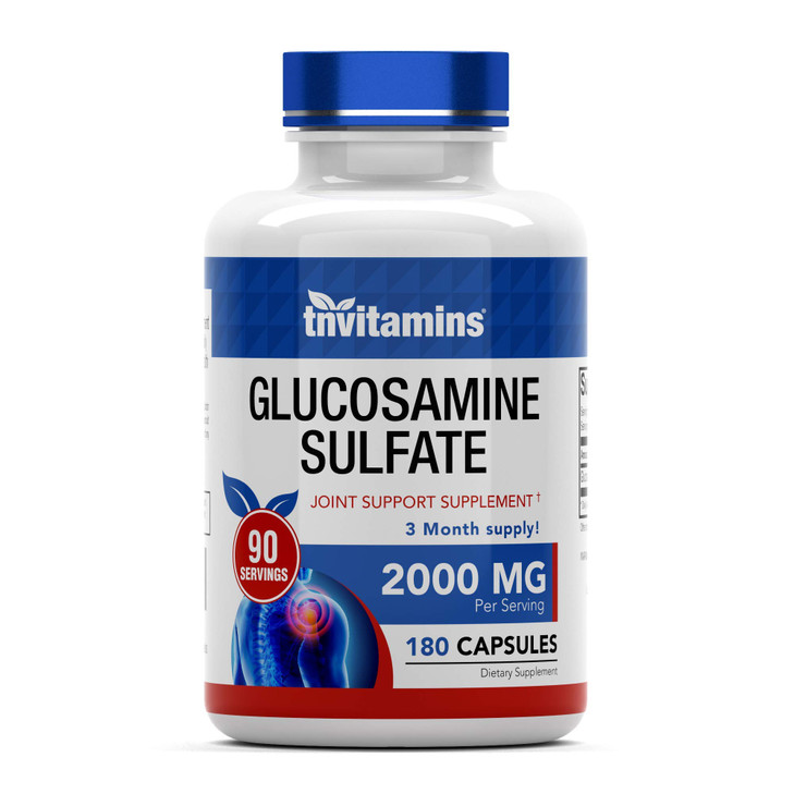 tnvitamins Glucosamine Sulfate Capsules 2000 MG (180 Count)