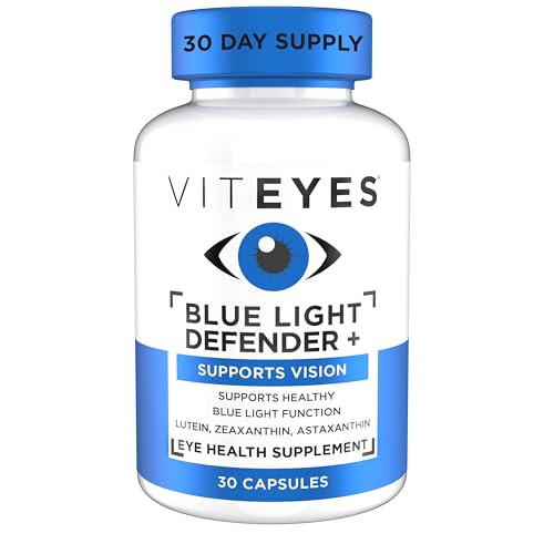 Viteyes Blue Light Defender+ Supplement Capsules, Dietary Safeguard from Harmful