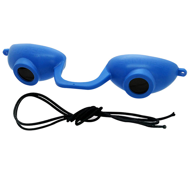 Super Sunnies Evo Flexible UV Eye Protection FDA Compliant Tanning Bed Goggles Red Light Therapy Glasses - Random