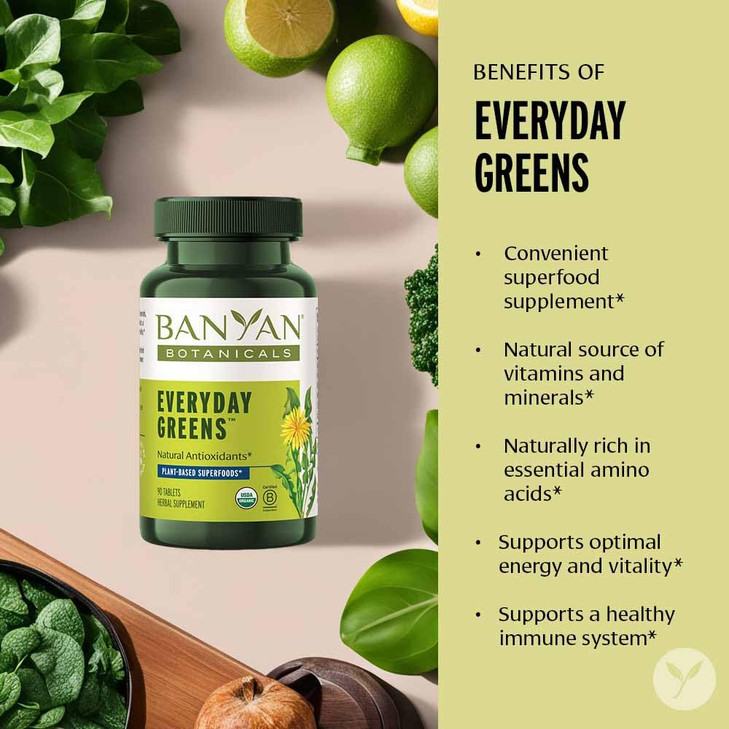 Banyan Botanicals Everyday Greens - Organic Superfood Tablets