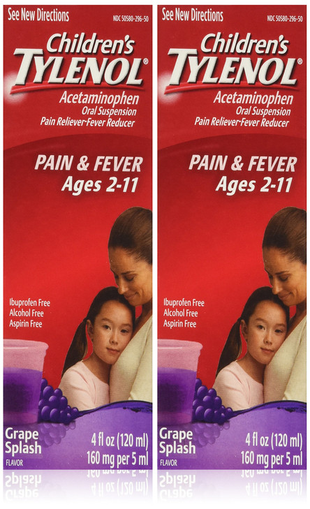 Children's Tylenol, Grape Splash Flavor - 4 oz. - 2 pk.