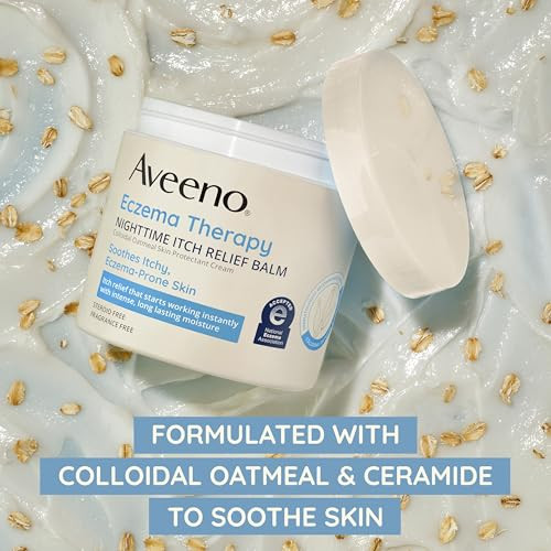 Aveeno Eczema Therapy Nighttime Itch Relief Balm, Eczema Cream for Body