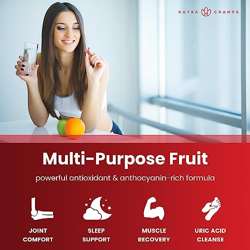 NutraChamps Organic Tart Cherry Extract Capsules 12,000mg