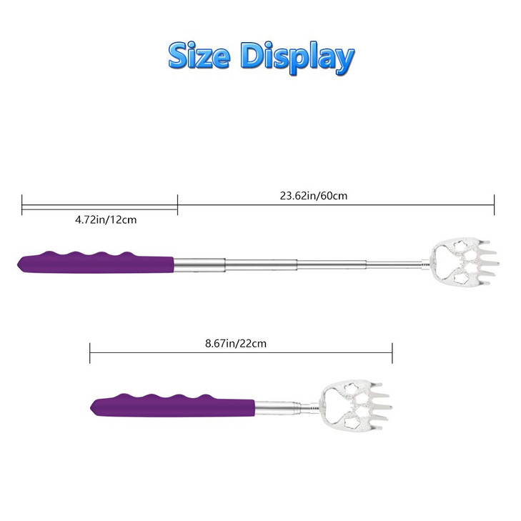 YIMICOO 6 Pack Telescoping Back Scratcher - Bear Claw Back Scratchers