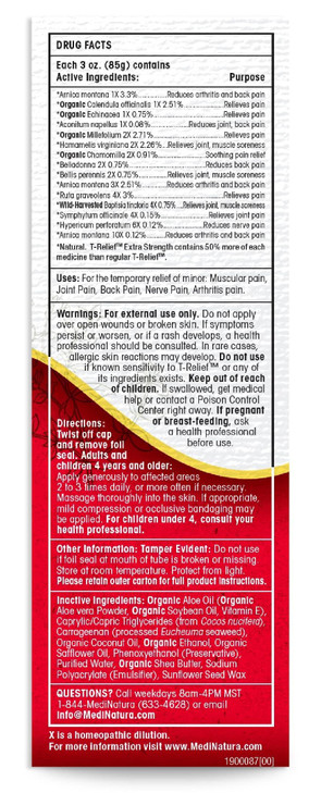 MediNatura T-Relief Extra Strength Cream Arnica +12 Natural Relieving Actives