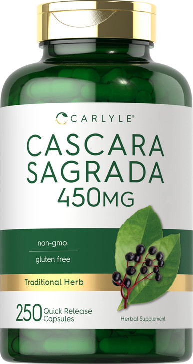 Carlyle Cascara Sagrada Capsules - 450 mg - 250 Count