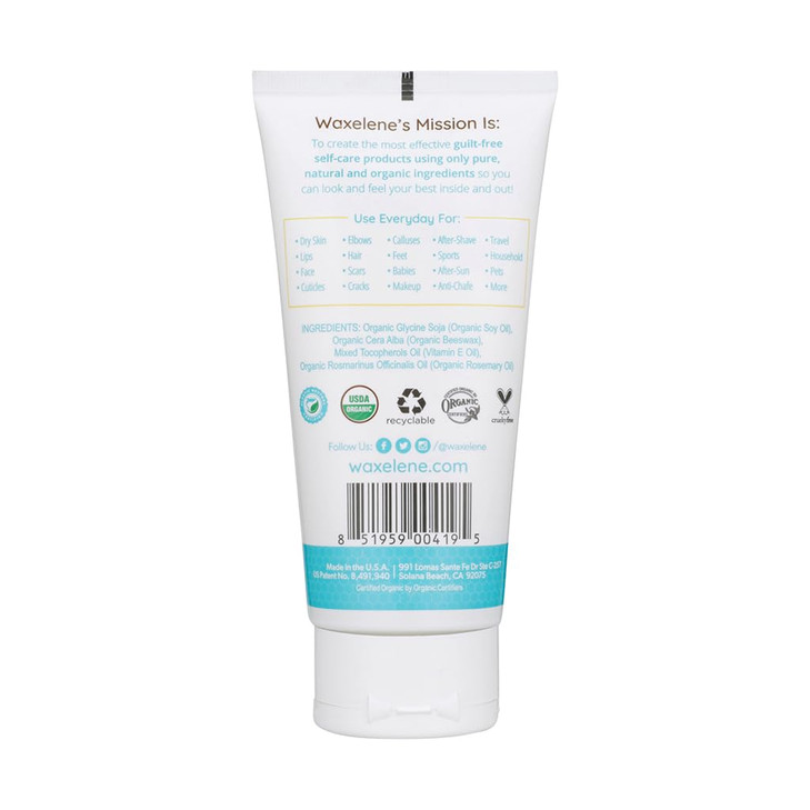 Waxelene Multipurpose Ointment Large Tube, Organic Aerated Balm the Petroleum