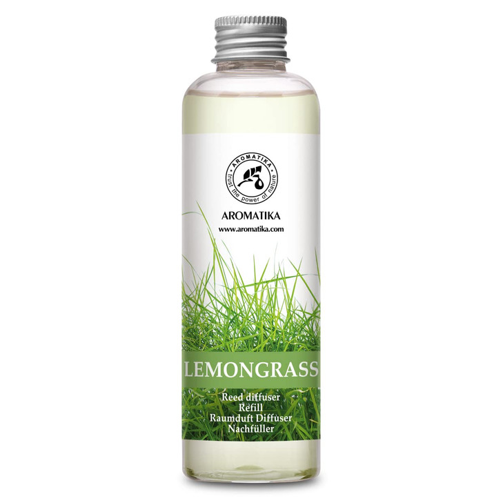 Lemongrass Reed Diffuser Refill, Natural Essential Lemongrass Oil 6.8 Fl Oz