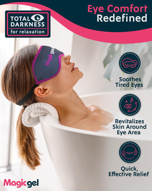 Magic Gel Eye Mask Cold Pack - 2 Pack Cooling Eye Mask for Sleeping