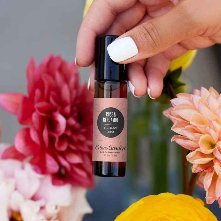 Edens Garden Rose Bergamot Essential Oil Roll-On Blend- 100% Pure Premium Grade
