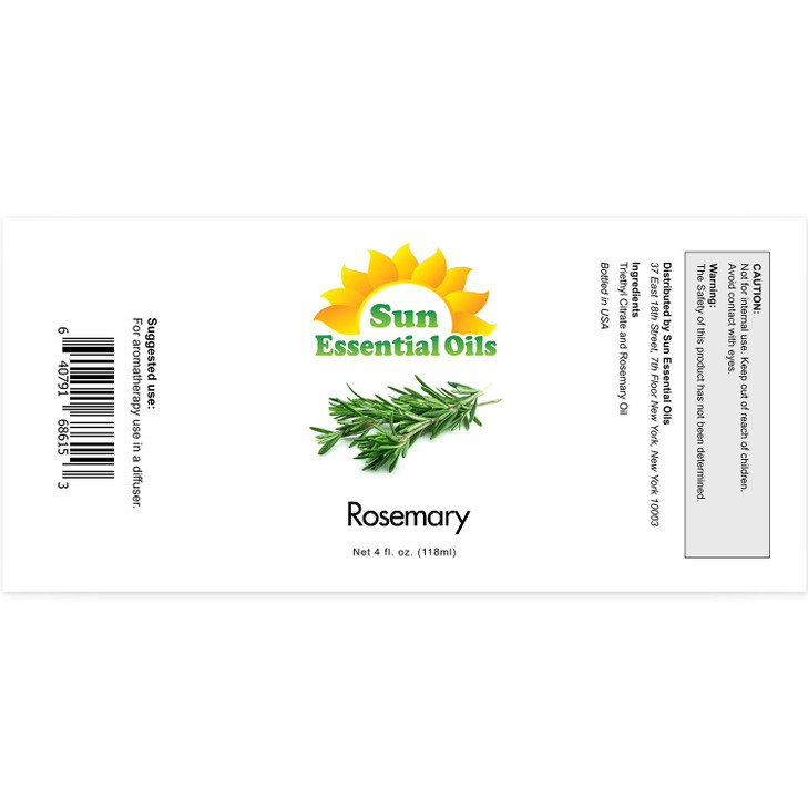 Sun Essential Oils - 4 oz Rosemary Essential Oil for Hair Growth, Skin, Scalp