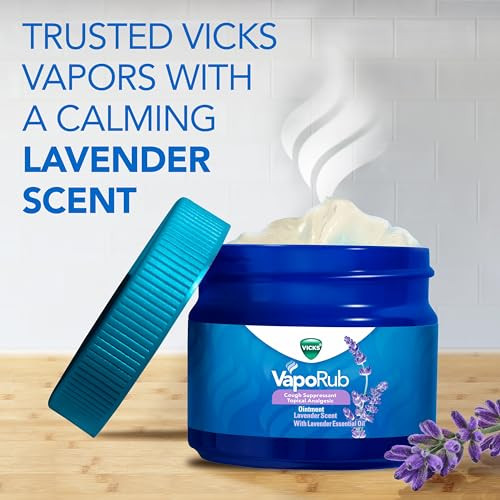 Vicks VapoRub, Lavender Scent, Cough Suppressant, Topical Chest Rub & Analgesic