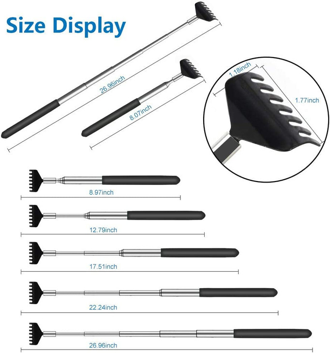 YIMICOO 6 Pack Extendable Back Scratcher