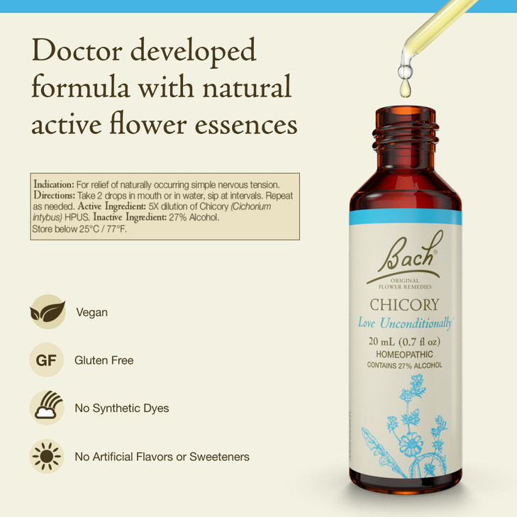 Bach Original Flower Remedies, Chicory - Love Unconditionally