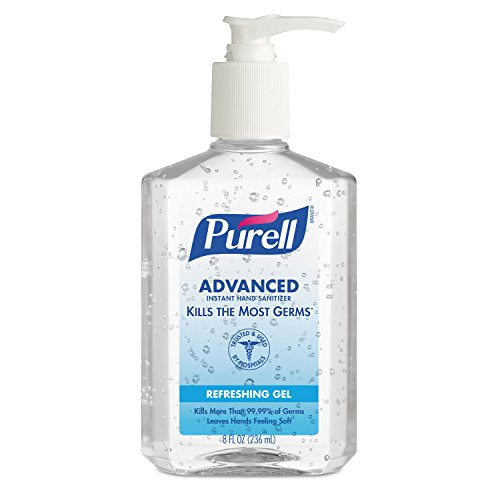 Purell Advanced Hand Sanitizer Refreshing Gel, Clean Scent, 8 fl oz Pump Bottle