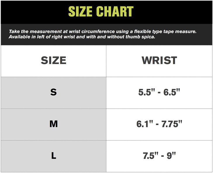 Aircast A2 Wrist Brace with Thumb Spica-Left-Large