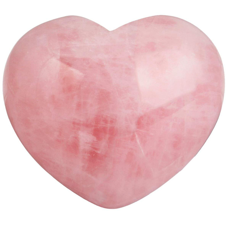 rockcloud Healing Crystal Natural Rose Quartz Heart Love Carved Palm Worry Stone