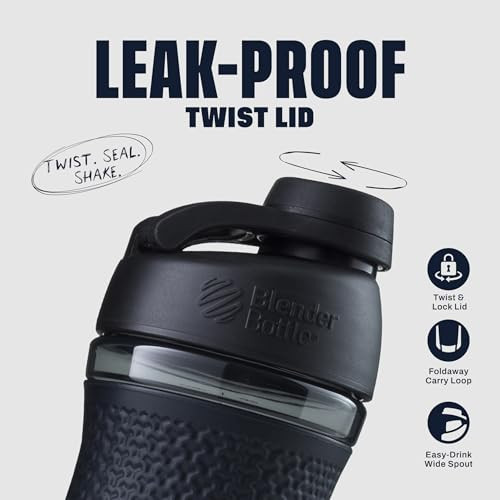 BlenderBottle SportMixer Shaker Bottle Perfect for Protein Shakes and Pre