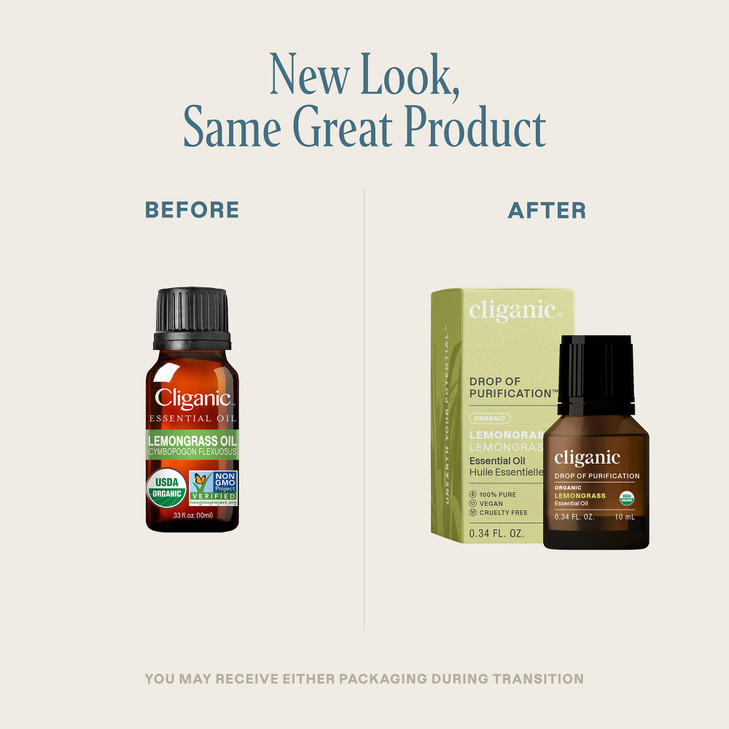 Cliganic USDA Organic Lemongrass Essential Oil