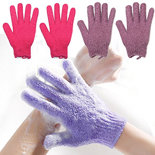 Exfoliating Bath Gloves Body Scrub Wash Mitts Skin Massage Sponge Towel Deep Cleansing Dead Skin Loofah Brush Scrub Luxury Spa Heavy with Face Care S