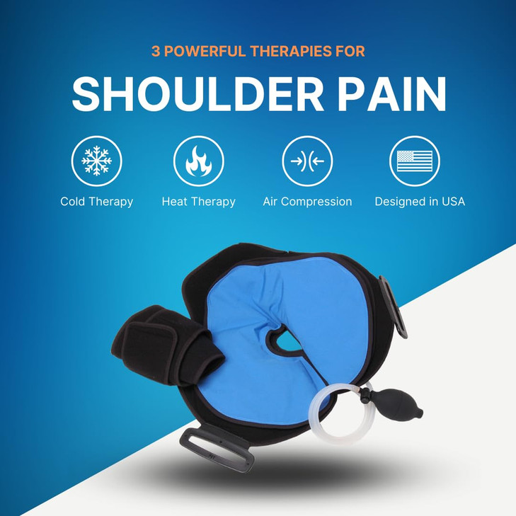 NatraCure Advanced Hot or Cold Therapy Shoulder Ice Pack Wrap, for Shoulder Pain