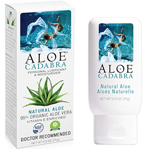 Aloe Cadabra Natural Water Based Vaginal Moisturizer, Organic Aloe Non-Staining