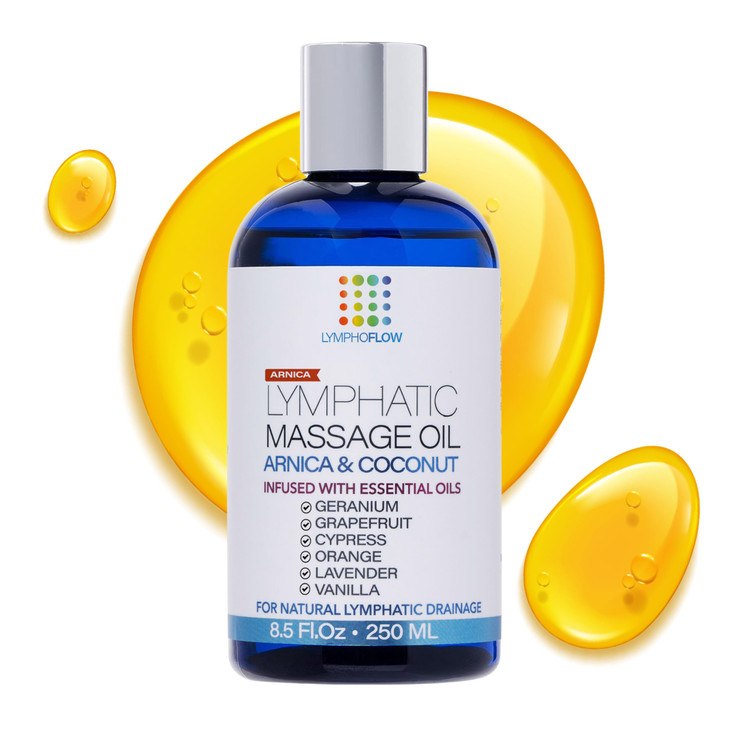 Bruizex Lymphatic Drainage Massage Oil with Arnica Oil & Coconut for Post