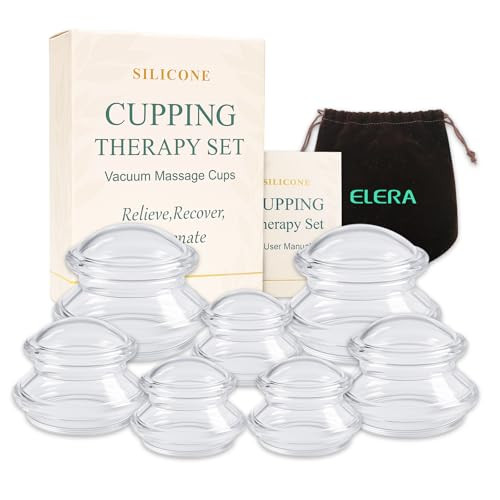 ELERA Silicone Cupping Therapy Set, Professionally Chinese Massage Cups