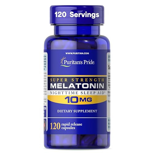 Puritan's Pride Premium Super Strength Melatonin 10mg Sleep Aid, Dietary
