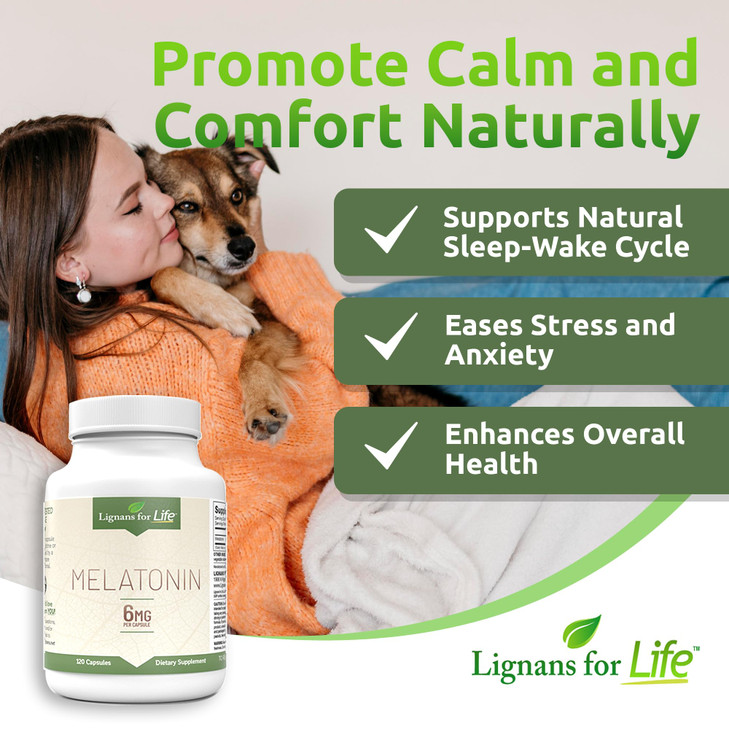 Lignans for Life Melatonin for Dogs & People, 6mg