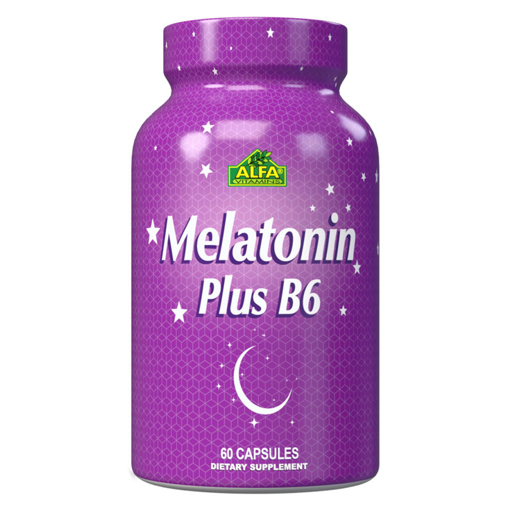 ALFA VITAMINS Melatonin Plus B-6 Supplement with 5MG Sleep Cycle Regulator