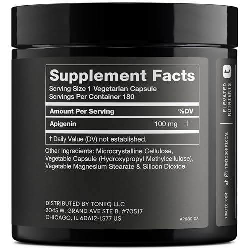 Toniiq Ultra High Strength Apigenin - 100mg Concentrated Formula