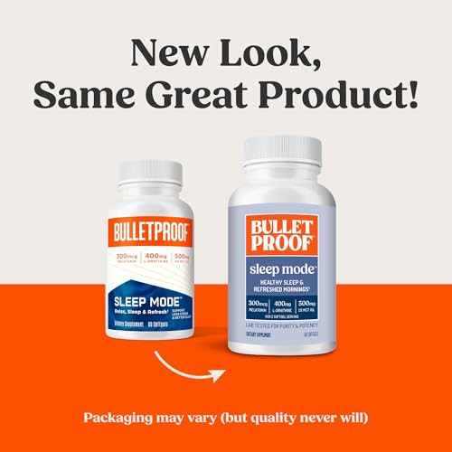 Bulletproof Sleep Mode Softgels, 60 Count, Supplement with Brain Octane C8 MCT