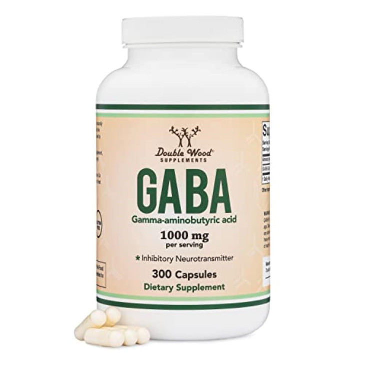 GABA Supplement (300 Capsules, 1,000mg per Serving) Promotes Calm, Relaxation