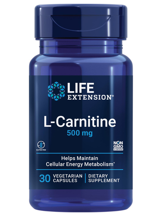 Life Extension L-Carnitine - 500 mg, Energy Supplement, Memory Supplement