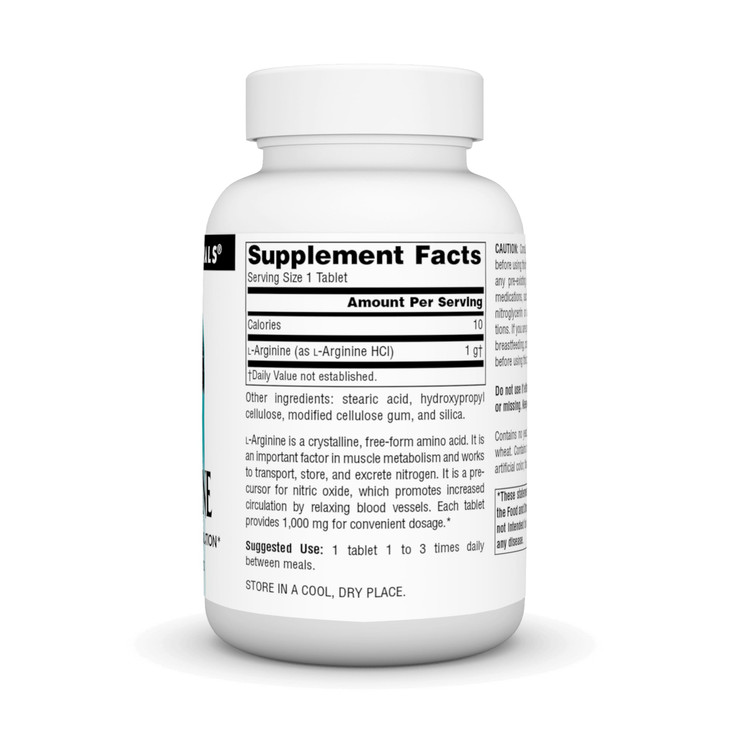 Source Naturals L-Arginine Promotes Increased Ciculation* 1000 mg Free Form