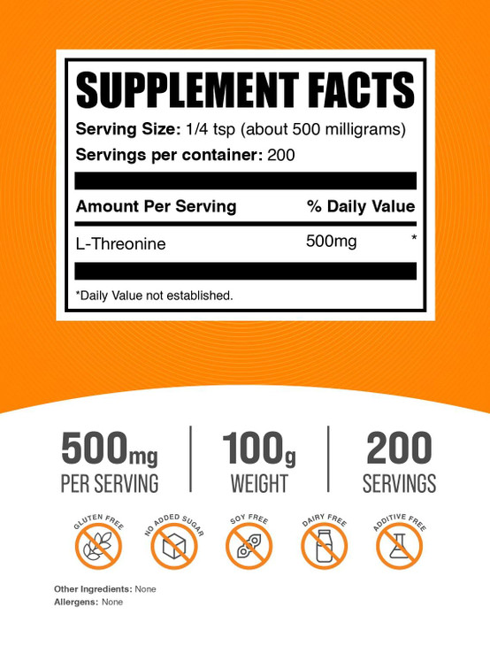 BulkSupplements.com L-Threonine Powder -Threonine Supplement, Amino Acid