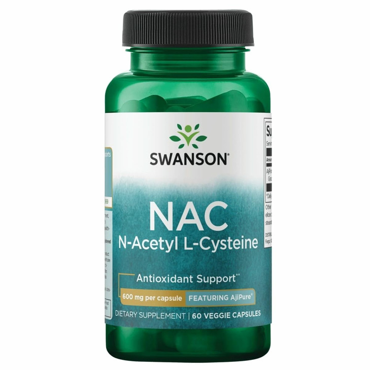 Swanson Amino Acid Ajipure N-Acetyl-L-Cysteine Pharmacecal Grade 600 Milligrams