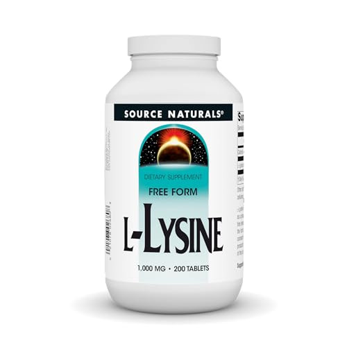 Source Naturals L-Lysine Free Form, 1000 mg* - 200 Tablets