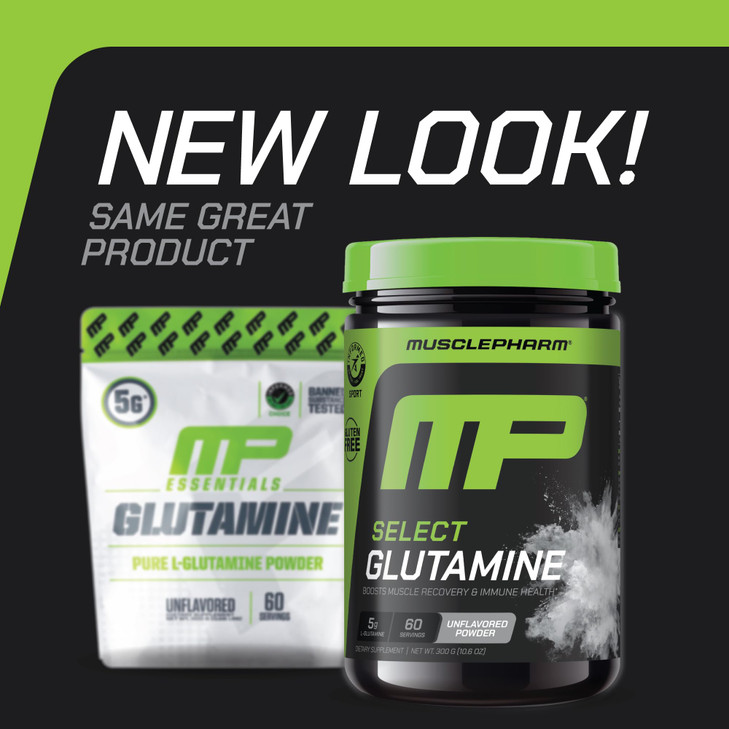 MusclePharm Glutamine, Pure L-Glutamine Powder Supplement for Post Workout
