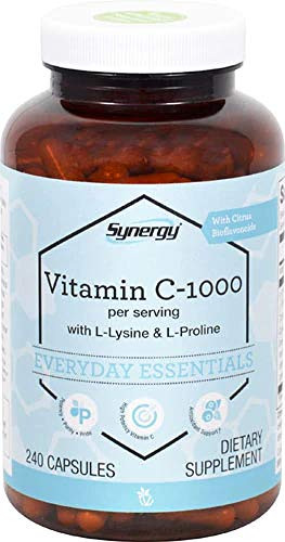 Vitacost Synergy Vitamin C-1000 per serving with L-Lysine & L-Proline -- 240